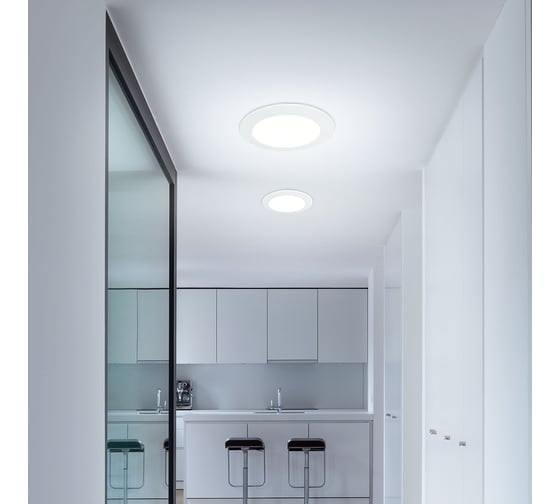 Светодиодная встраиваемая круглая панель IN HOME RLP-VC 36Вт 230В 6500К 2880Лм 220мм белая IP40 4690612040103