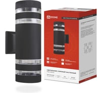 Светильник IN HOME уличный двусторонний НБУ POLO-R-2хA60-BL-алюм под 2хA60 E27 черный IP54 4690612037943