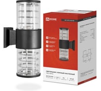 Светильник IN HOME уличный двусторонний НБУ ART-2хA60-BL алюм под 2хA60 E27 черный IP54 4690612037776