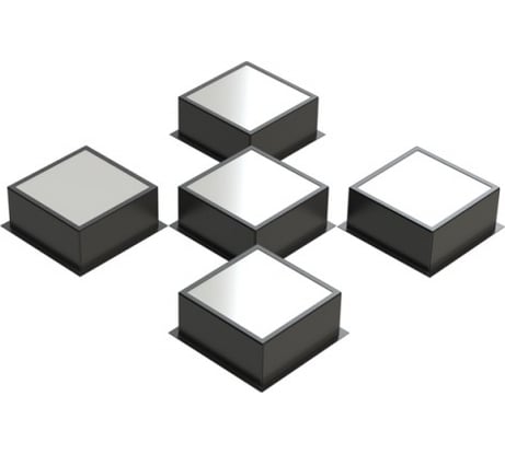 Светильник Fotonica грильято домино 100x100 X5 4000K FD-5-90-40-4000-BL-O