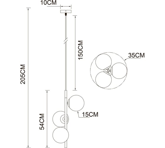 Подвесной светильник alcor ARTE LAMP A2224SP-3BK