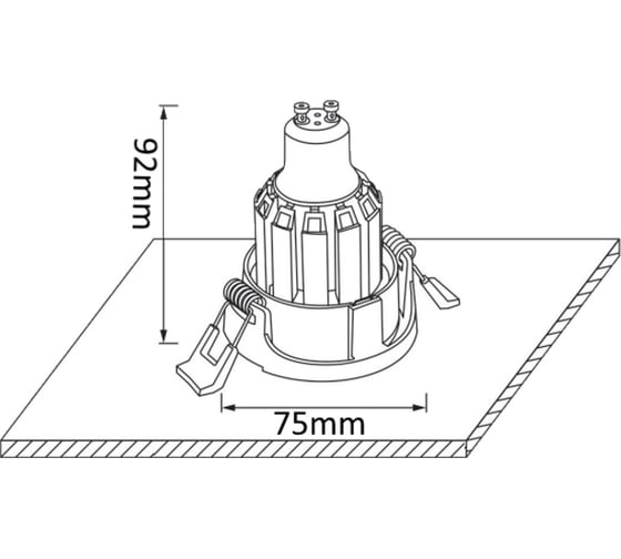 Встраиваемый светильник Crystal lux clt 019с90 bl CLT 019C90 BL