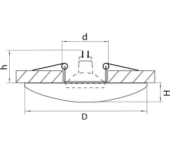 Встраиваемый светильник Lightstar ceramo 042122