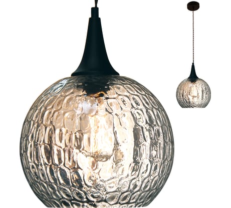 Светильник ЭЛЕТЕХ винтаж 245 нсб 72-60 м56 прозрачный, шнур 1005404197