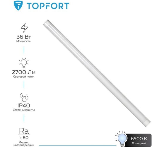 Светодиодный светильник Topfort спо-свет-36-1200-6500 1661568