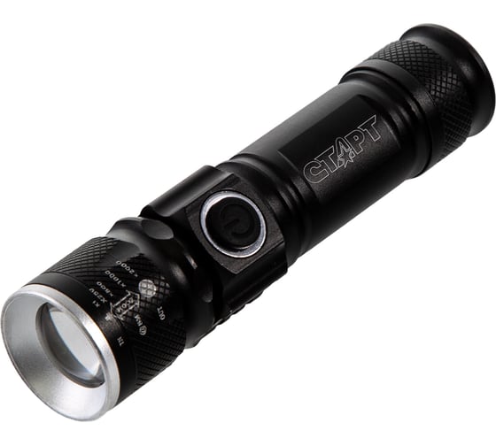 Аккумуляторный фонарь СТАРТ с зарядкой от сети lhe 514 led черный 18094
