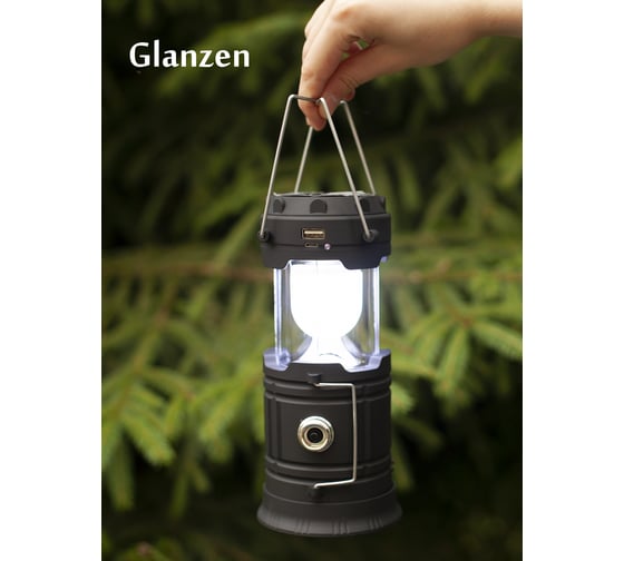 Светодиодный кемпинговый аккумуляторный USB фонарь GLANZEN CFL-0350-5803 КА-00008953