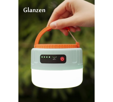 Светодиодный кемпинговый аккумуляторный USB фонарь GLANZEN CFL-0200-T05 КА-00008958