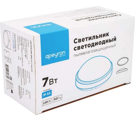 Светодиодный светильник Apeyron ДББ 01-7-001-011 овал, белый, 7Вт, 700Лм, 5000К 11-91 бел