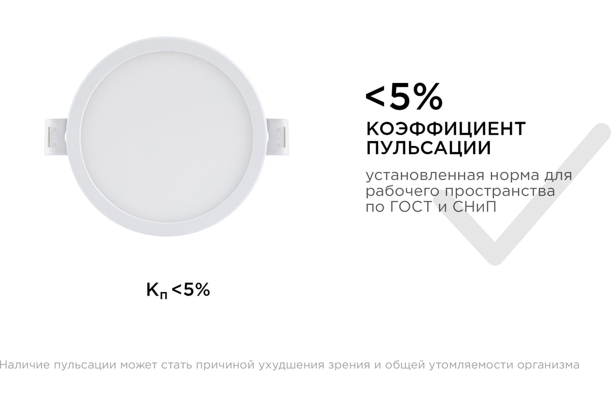 Светодиодная панель Apeyron встраиваемая круглая 220В, 7Вт, алюминиевый  корпус, изолированный драйвер ТБ 06-15 - выгодная цена, отзывы,  характеристики, 1 видео, фото - купить в Москве и РФ