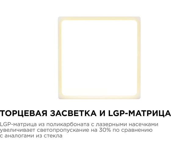Светодиодная панель Apeyron накладная квадратная 220В, 20Вт, алюминиевый корпус, изолированный драйвер ТБ 06-47