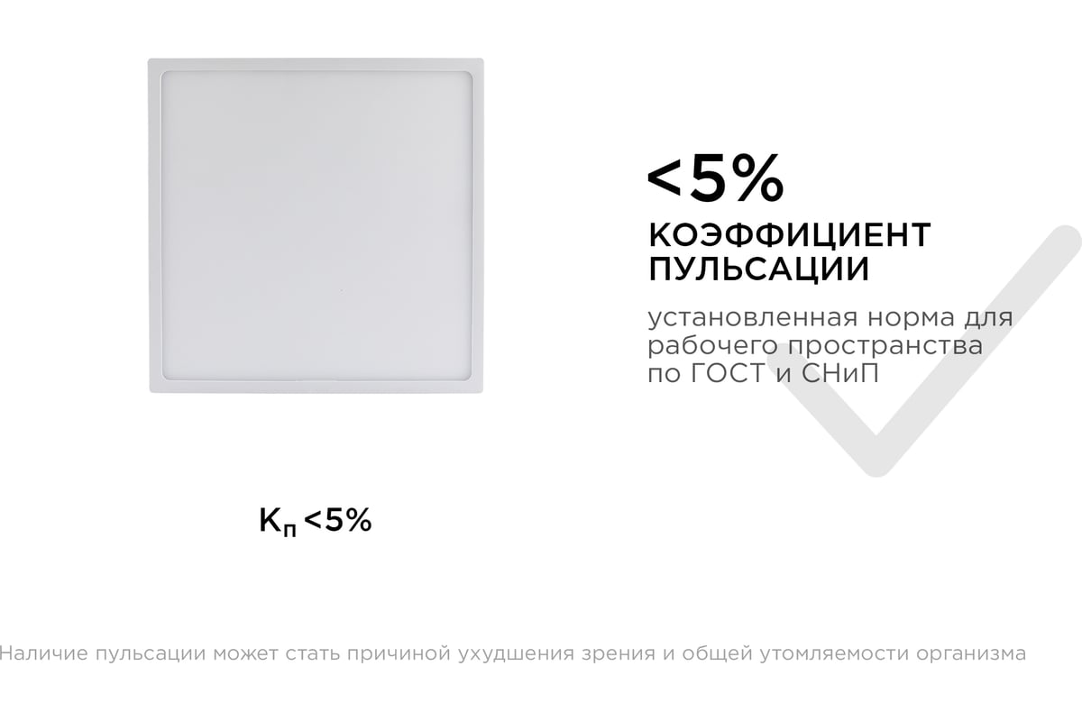 Светодиодная панель Apeyron накладная квадратная 220В, 24Вт, алюминиевый  корпус, изолированный драйвер ДН 06-50 - выгодная цена, отзывы,  характеристики, 1 видео, фото - купить в Москве и РФ