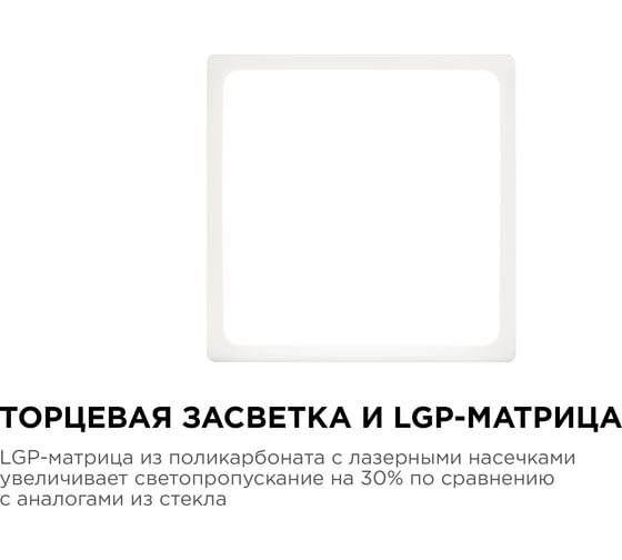 Светодиодная панель Apeyron накладная квадратная, 220В, 12Вт, алюминиевый корпус, изолированный драйвер, ДН 06-44