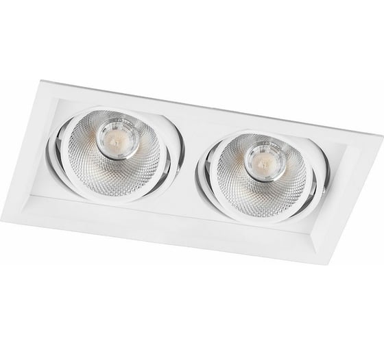 Карданный светодиодный светильник FERON 2x20W 3600 Lm, 4000К, 35 градусов, белый, AL202 29777