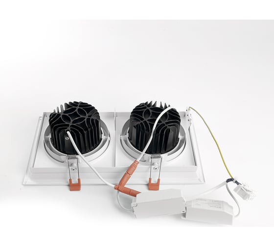 Карданный светодиодный светильник FERON 2x20W 3600 Lm, 4000К, 35 градусов, белый, AL202 29777