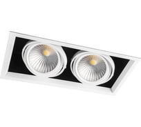 Карданный светодиодный светильник FERON 2x30W 5400 Lm, 4000К, 35 градусов, белый, AL212 29780