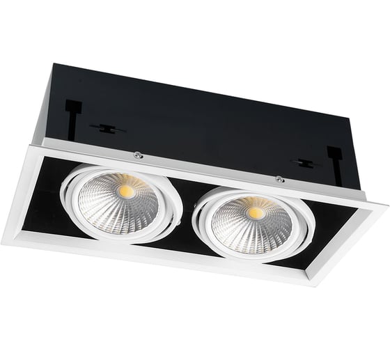Карданный светодиодный светильник FERON 2x30W 5400 Lm, 4000К, 35 градусов, белый, AL212 29780