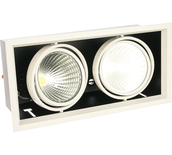 Карданный светодиодный светильник FERON 2x30W 5400 Lm, 4000К, 35 градусов, белый, AL212 29780