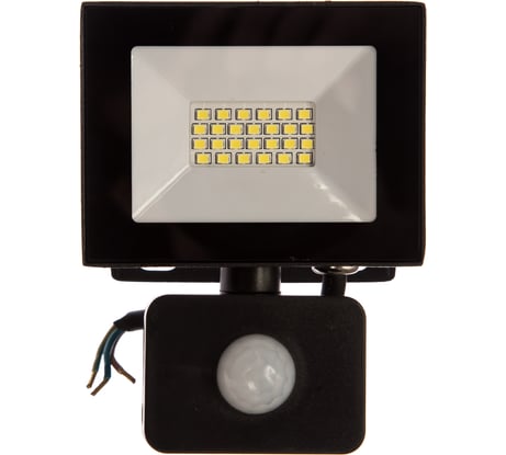 Прожектор Ultraflash LFL-2002S C02 черный LED  с датчиком 230В, 6500К 13329