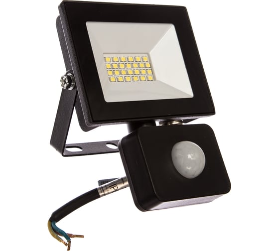 Прожектор Ultraflash LFL-2002S C02 черный LED  с датчиком 230В, 6500К 13329