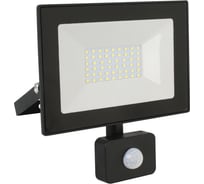 Прожектор Ultraflash LFL-3002S C02 черный LED с датчиком 230В, 6500К 13330