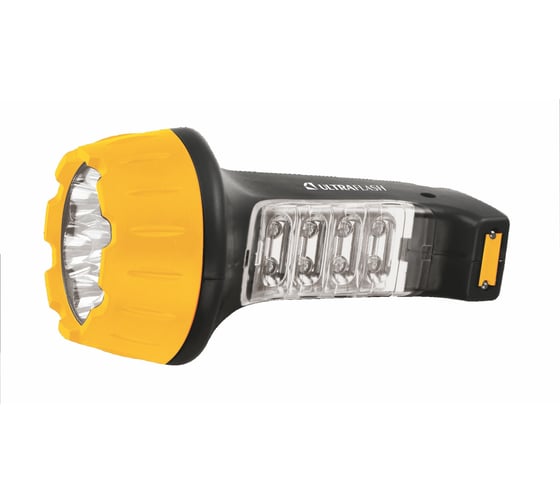 Фонарь Ultraflash LED3818 (аккум 220В, черн /желт, 7+8 LED, 2 режима, SLA, пластик, коробка) 10973 1