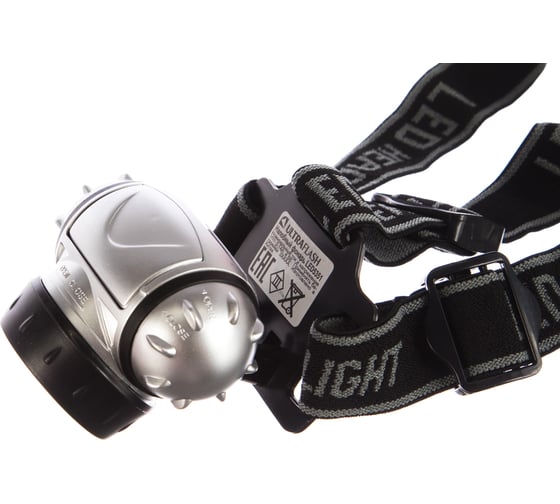 Налобный фонарь Ultraflash LED 5351 (металлик, 7LED, 3 реж, 3XR03, пласт, коробка) 10260