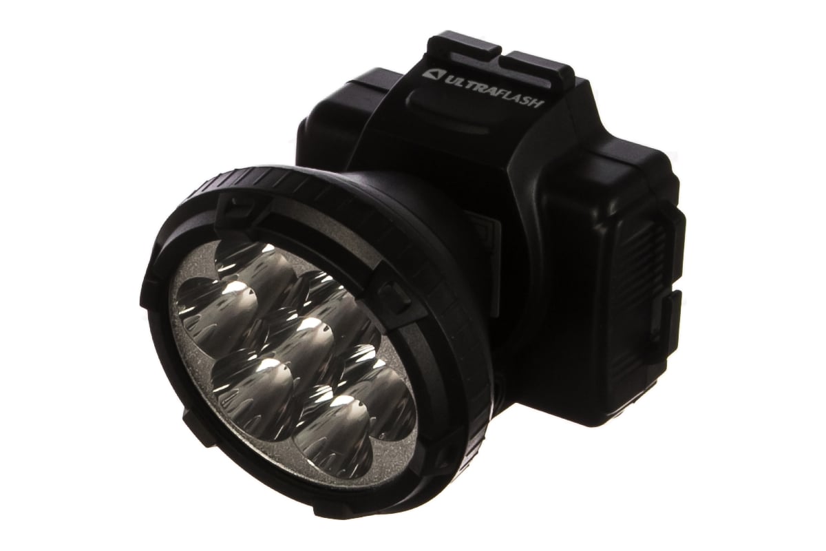 Налобный фонарь Ultraflash LED 5362 (аккум 220В, черный, 7LED, 2 реж,  пласт, бокс) 11256 - выгодная цена, отзывы, характеристики, фото - купить в  Москве и РФ