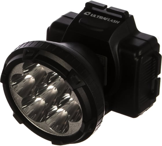 Налобный фонарь Ultraflash LED 5362 (аккум 220В, черный, 7LED, 2 реж, пласт, бокс) 11256