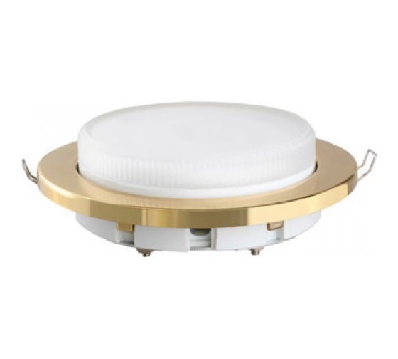 Пластиковый встраиваемый светильник Camelion FP1-GX53-G золото 9894