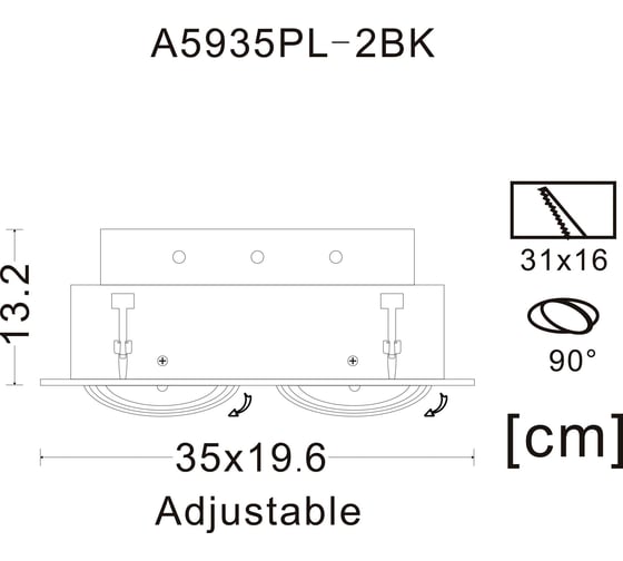 Потолочный светильник ARTE LAMP A5935PL-2B A5935PL-2BK