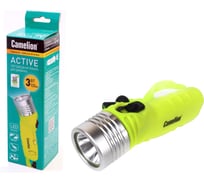 Фонарь Camelion LED51534, желтый, LED 3W SEOUL глуб 30м, 4xLR6, дайв, пласт+алюм., блистер 13360
