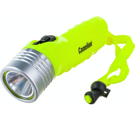 Фонарь Camelion LED51534, желтый, LED 3W SEOUL глуб 30м, 4xLR6, дайв, пласт+алюм., блистер 13360