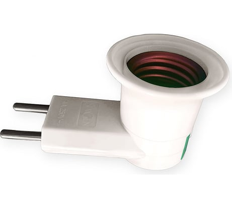 Адаптер вилка-патрон ОПТИКОМ ЭЛЕКТРИК Е27 с выключателем 220В 3352.1227