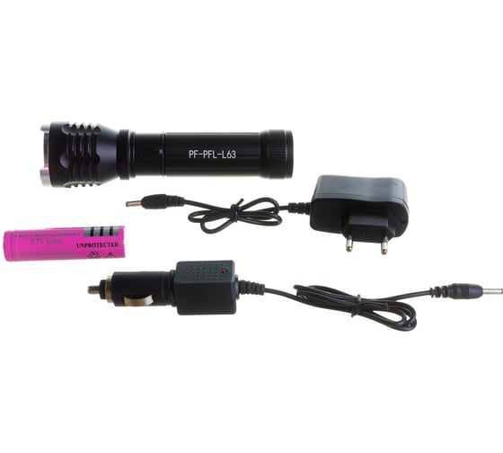Ручной фонарь Следопыт Профи, 1L, zoom аккумулятор 220B+12B PF-PFL-L63