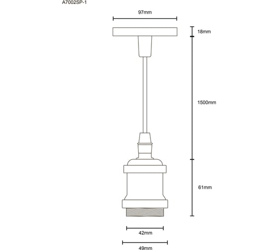Подвесной светильник ARTE LAMP A7002SP-1B A7002SP-1BC