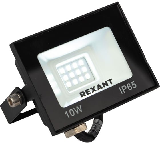 Светодиодный прожектор REXANT 10 Вт IP65 6500 K + опора для крепления прожектора на грунте 605-001promo