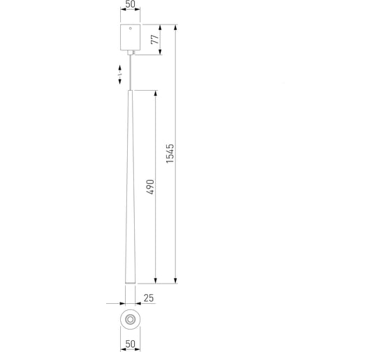 Подвесной светодиодный светильник Elektrostandard 50257 led 3w 4000k черный матовый a064287
