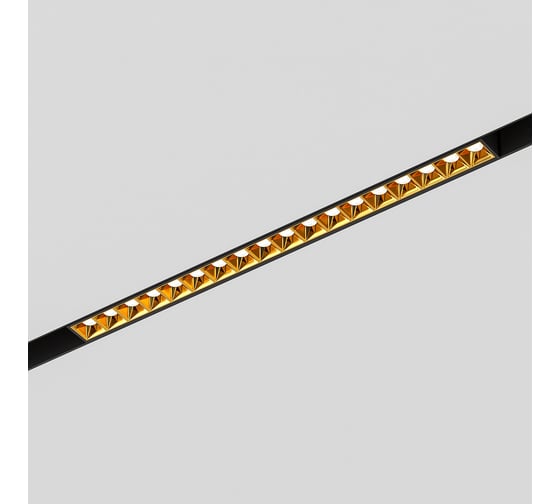 Трековый светильник Elektrostandard Slim magnetic 18w 4000k artas (чёрный/золото) a064530