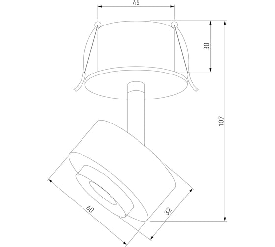 Потолочный светодиодный светильник Elektrostandard 25089/led 6w 4000k белый a064252