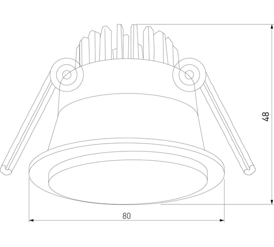 Встраиваемый светильник Elektrostandard gu10 чёрный a064268