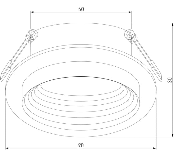 Встраиваемый светильник Elektrostandard gu10 чёрный a064251