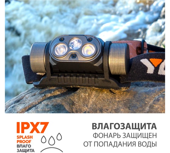 Налобный фонарь ЯРКИЙ ЛУЧ YLP Panda 4.2 Cree XP-L HI +2 sams.LH351d HIGH-CRI, max1600лм, под акк18650 4606400012016