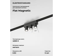 Трековый светильник Elektrostandard Flat magnetic 6w 4000k tillie (чёрный) a063711