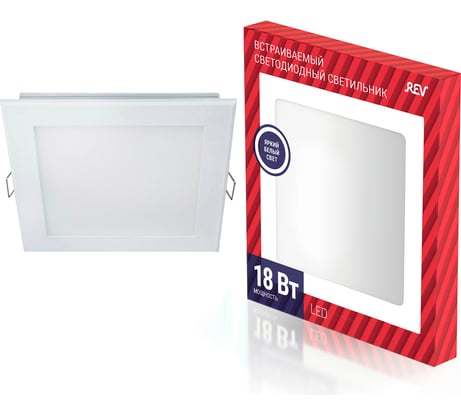Светодиодная встраиваемая панель REV, SuperSlim Quadro 18W, 4000К 28982 1