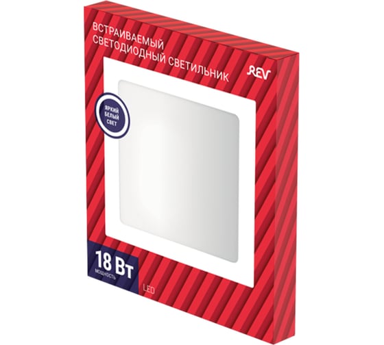 Светодиодная встраиваемая панель REV, SuperSlim Quadro 18W, 4000К 28982 1