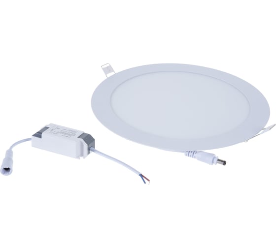 Встраиваемый светодиодный светильник REV, SUPERSLIM ROUND, 188x188x15мм, 18Вт, 6500К, 1530Лм, IP20, 28942 5