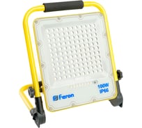 Переносной светодиодный прожектор FERON ll-952 с зарядным устройством ip66 100w 6400k, 48677