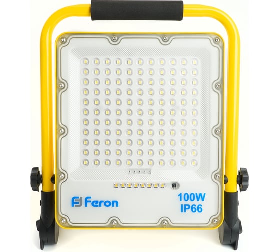 Переносной светодиодный прожектор FERON ll-952 с зарядным устройством ip66 100w 6400k, 48677