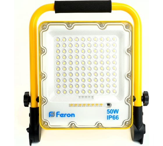 Переносной светодиодный прожектор FERON ll-951 с зарядным устройством ip66 50w 6400k 48676
